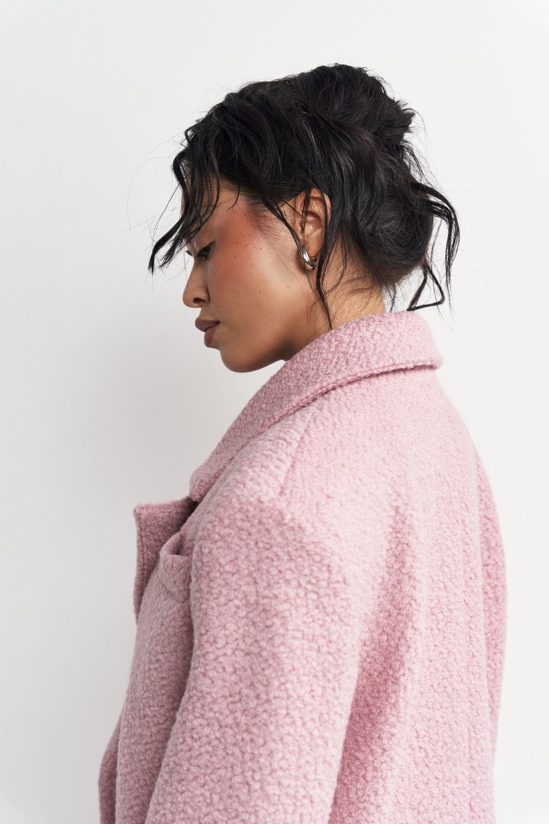 Пальто-макси из вареной шерсти Конфетно-розовый Erist store, цвет: розовый, НФ-00003234 купить онлайн