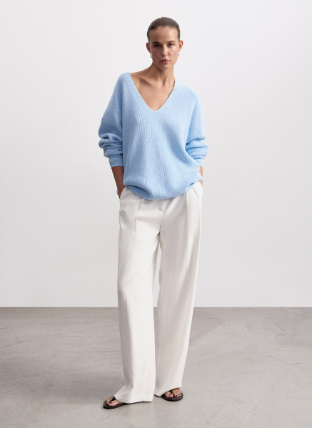 Джемпер с V-образным вырезом ALL WE NEED, цвет: голубой, 2603W3545-17 купить онлайн