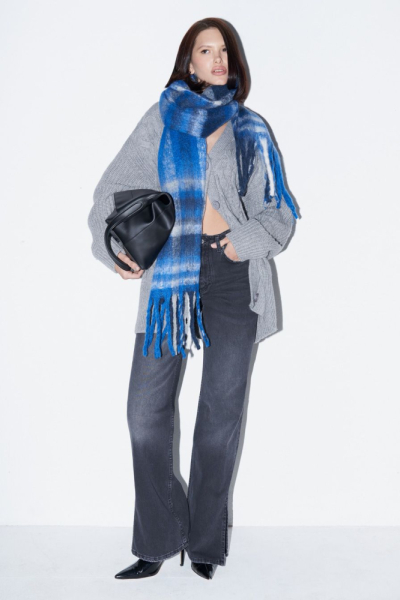 Шарф с принтом «полоска»