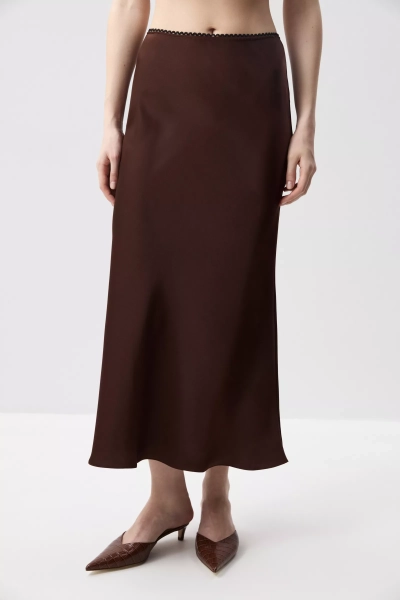 Юбка годе из сатина Charmstore, цвет: шоколадный, 116-55960-551 купить онлайн