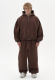 Оверсайз худи crop на молнии all., цвет: BROWN, 00454 купить онлайн