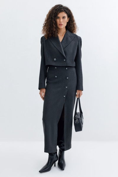 Жакет укороченный TOPTOP, цвет: серый с принтом, TTS.060.16662.801.04113 купить онлайн