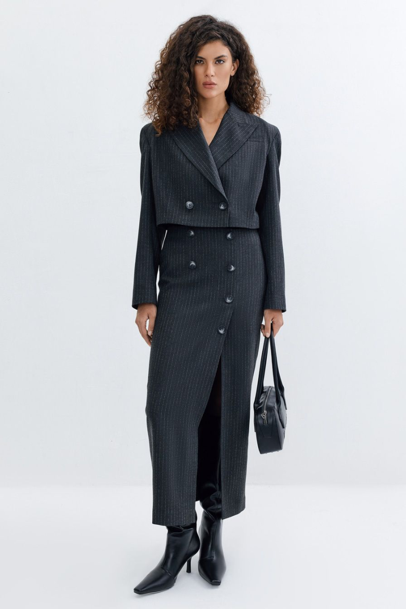 Жакет укороченный TOPTOP, цвет: серый с принтом, TTS.060.16662.801.04113 купить онлайн