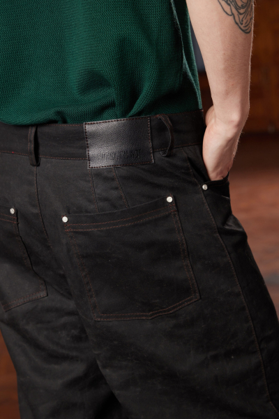 Брюки мужские WAXED JEANS SORRY, I’M NOT, цвет: Чёрный, HvoU2C3YhLNwEVfvlCgi-2 купить онлайн