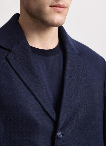 Пиджак из фактурной ткани ALL WE NEED, цвет: темно-синий, 2602M12138-10 купить онлайн