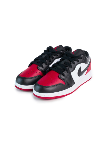 Кроссовки подростковые Jordan 1 Low "Bred Toe" NKDADDYS SNEAKERS, цвет: красный 553560-161 купить онлайн