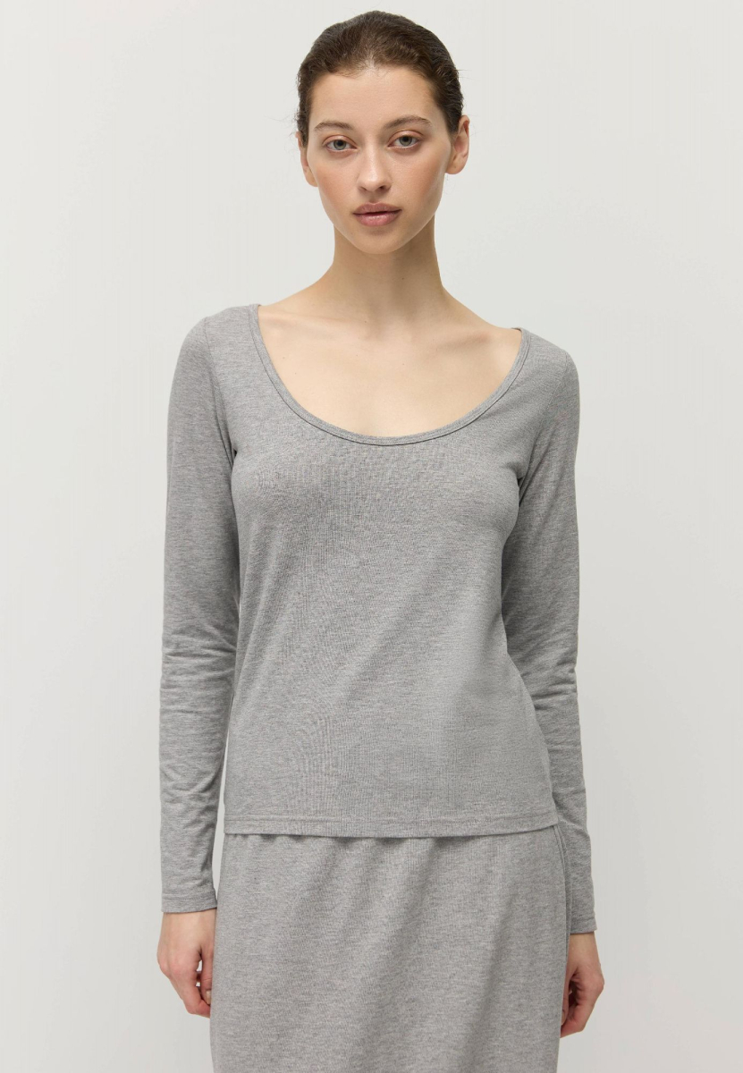 Лонгслив из модала с хлопком