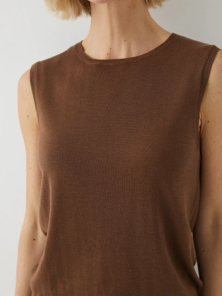Базовый вязаный топ Marou, цвет: коричневый, Mar_26021501 купить онлайн