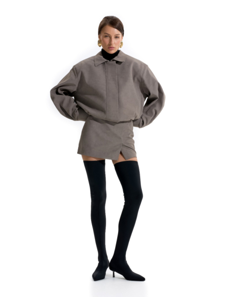 Юбка из замшевой ткани