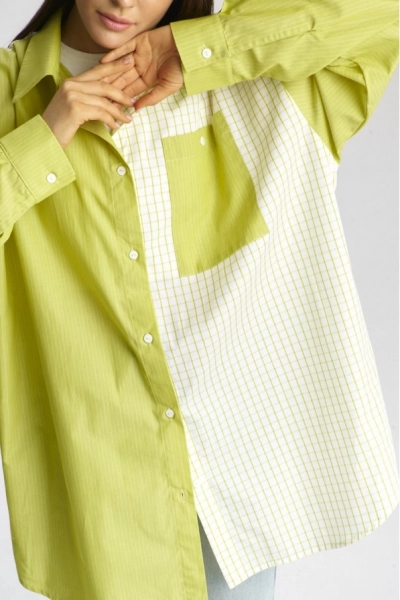 Рубашка Lime Double color #2 Erist store, цвет: лайм, НФ-00001530 купить онлайн
