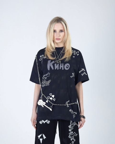 Футболка KINO DRAWINGS 380 GR NAVY