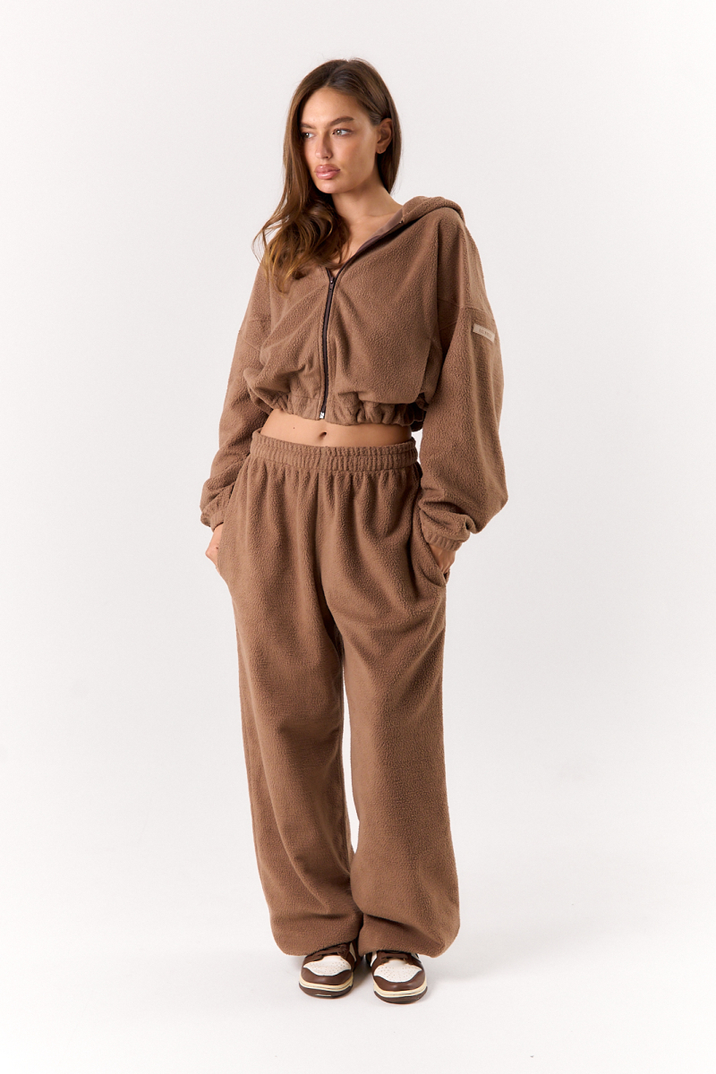 Худи zip curly ELASTIC, цвет: шоко,  со скидкой купить онлайн