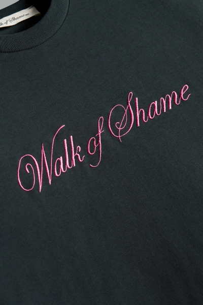 Плотная футболка с вышивкой WALK OF SHAME, цвет: Черный, TSH021 купить онлайн