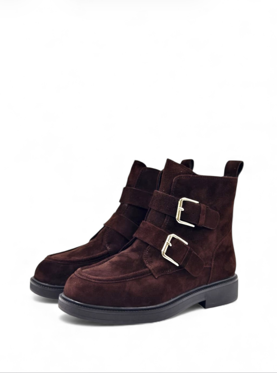 Ботинки зимние из натуральной замши GRANDERA, цвет: коричневый 2628-y5m01-3 (884) купить онлайн