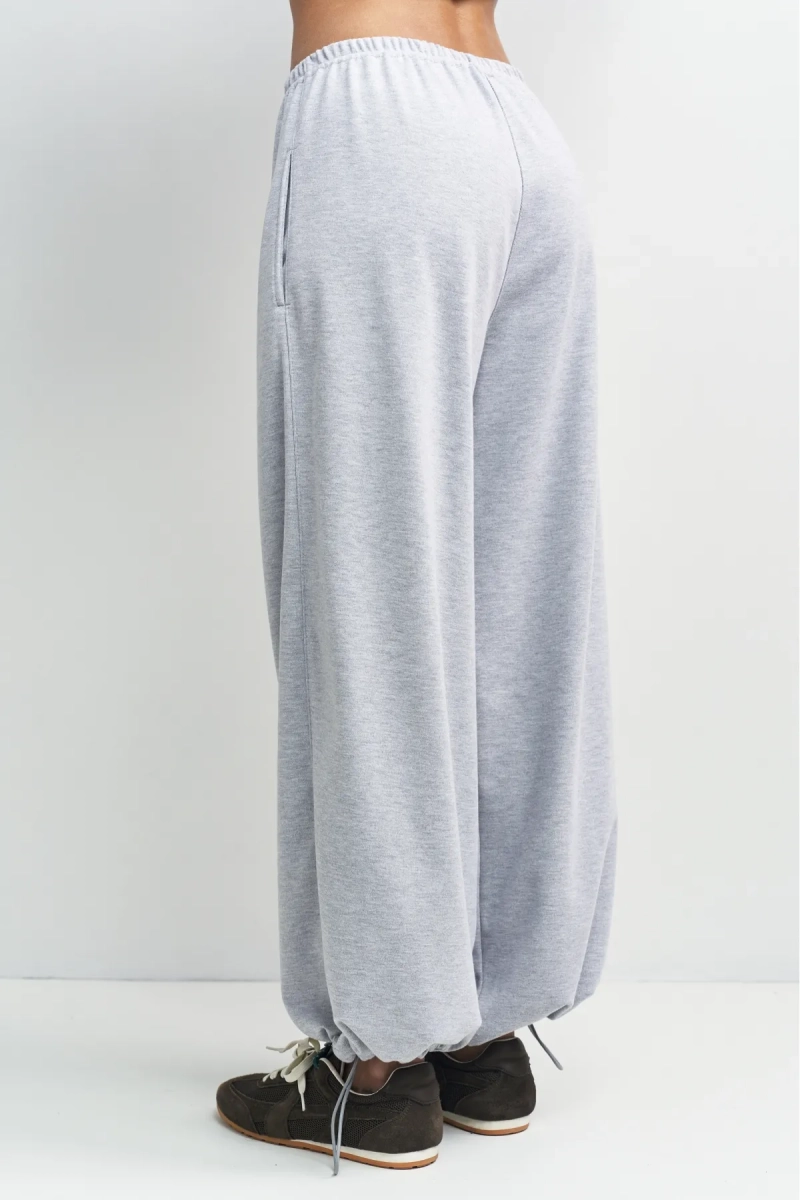 Брюки хлопковые на кулиске Erist store, цвет: серый меланж, НФ-00003391 купить онлайн