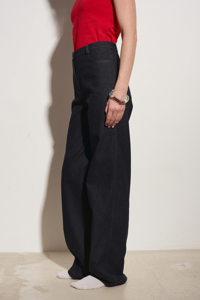 Джинсы из сырого денима Ricoco, цвет: темно-синий, 5077/4 купить онлайн