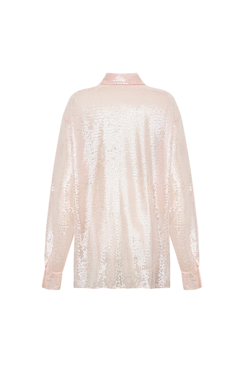 Рубашка с пайетками rose PAPAYA, цвет: розовый, NY2407BL119CH1 купить онлайн