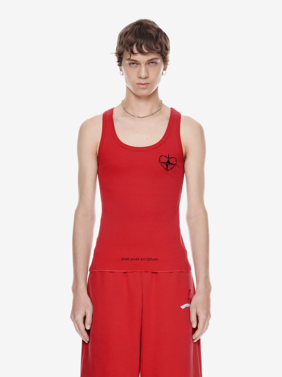 Хлопковая майка с принтом