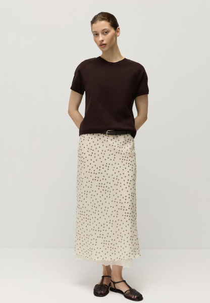 Джемпер-футболка с акцентными плечами AROUND, цвет: горький шоколад, 219_132V03 купить онлайн