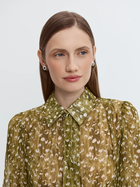 Платье с принтом ANNA PEKUN, цвет: зеленый, 21.2642.501 купить онлайн