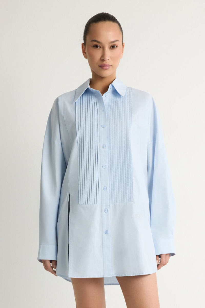 Рубашка из 100% хлопка TOPTOP, цвет: голубой, TT.021.19147.600 купить онлайн