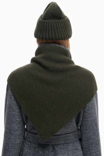 Шапка из смесовой шерсти мериноса TOPTOP, цвет: хаки TT.601.15344.510 купить онлайн