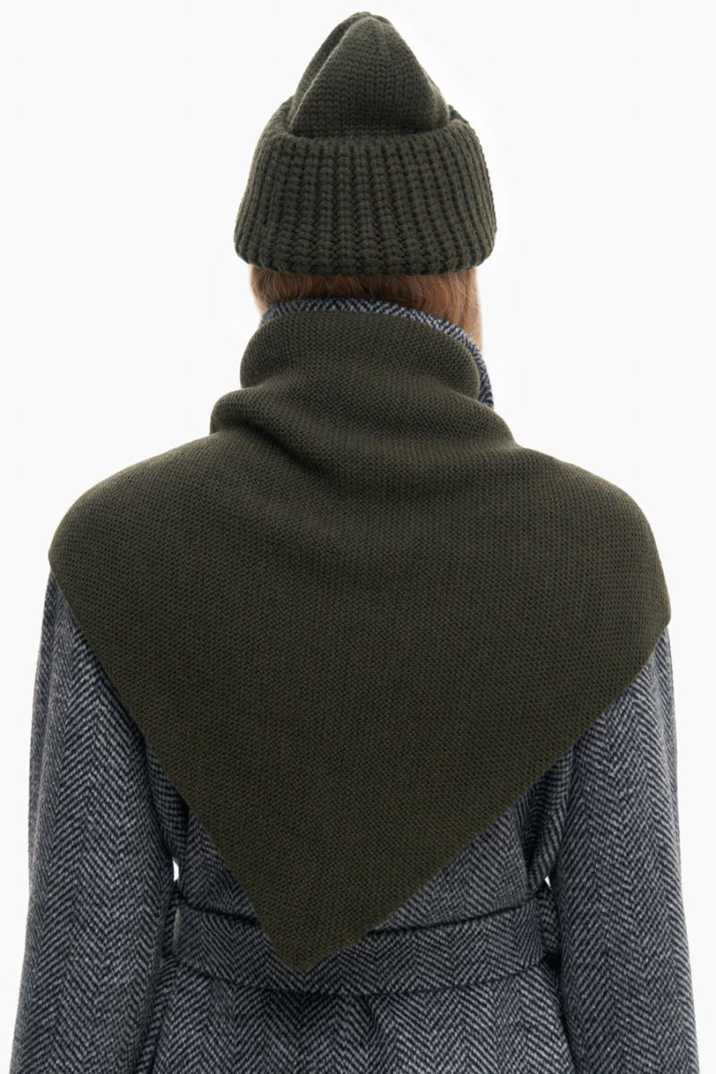 Шапка из смесовой шерсти мериноса TOPTOP, цвет: хаки TT.601.15344.510 купить онлайн