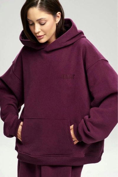 Худи с начесом Plum Erist store, цвет: сливовый, НФ-00003001 купить онлайн