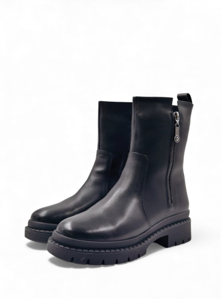 Ботинки зимние из натуральной кожи GRANDERA, цвет: Черный  купить онлайн