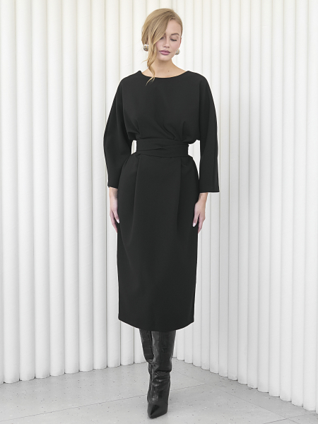 Платье с цельнокроеным рукавом I.B.W., цвет: Черный, DR004K купить онлайн