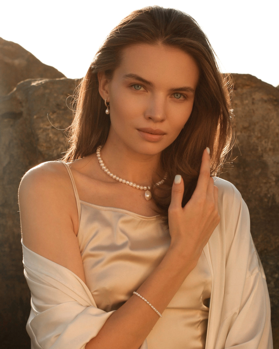 Серьги с жемчужиной LunaLu, цвет: позолота, 03-702-0070 купить онлайн