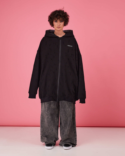 Табуха на молнии рванка TABOO, цвет: Черный, Tz18 купить онлайн