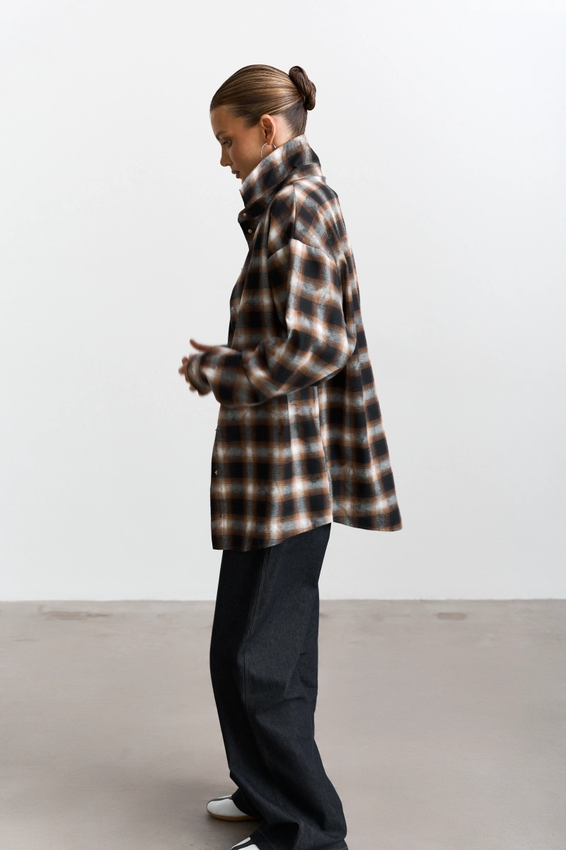 Рубашка в клетку оверсайз