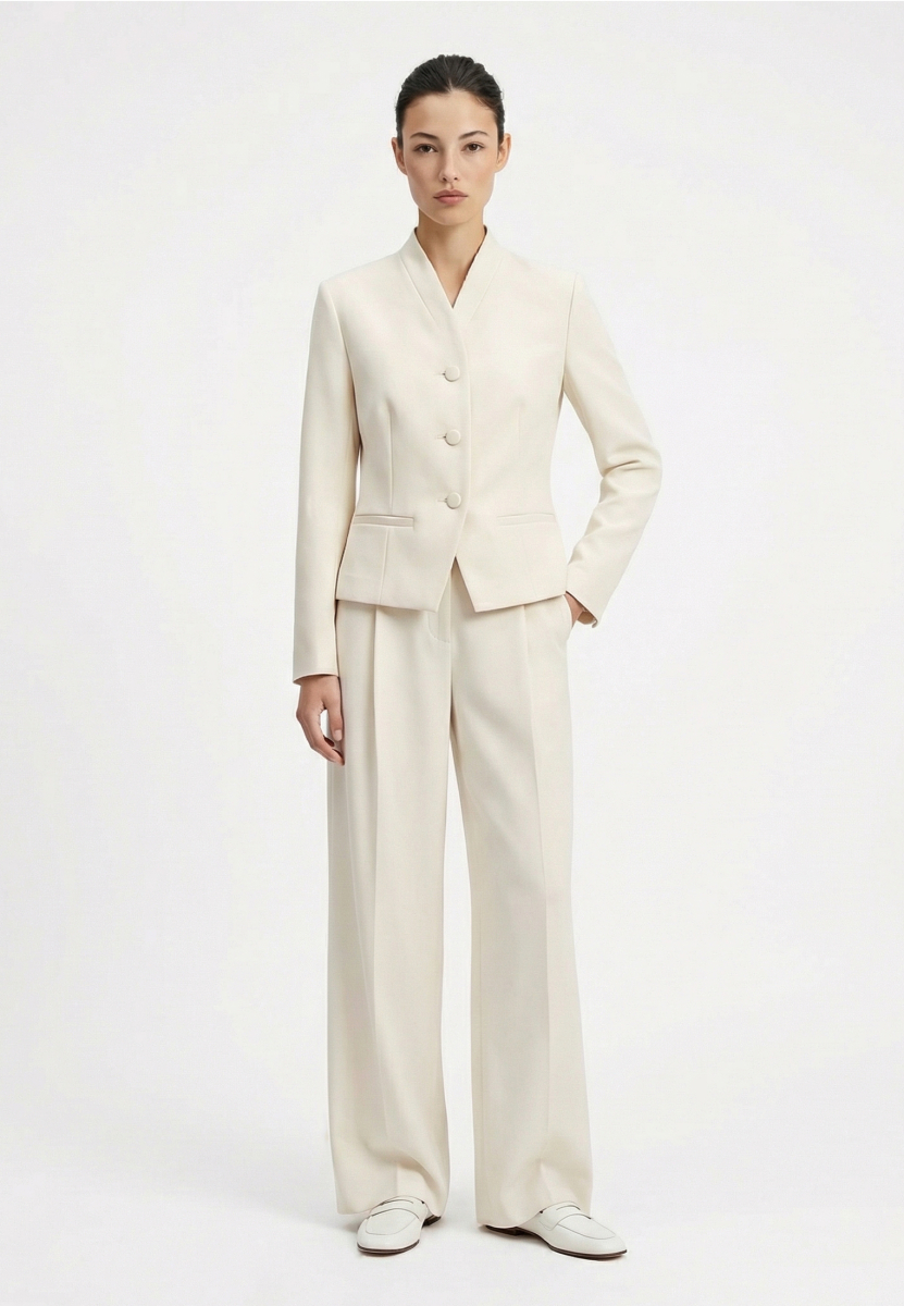 Приталенный жакет из костюмной ткани REFERT, цвет: молочный, 04-4099/1-2511 купить онлайн