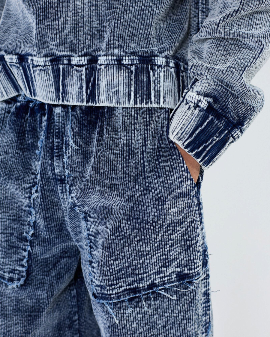 Джоггеры OUT SEAMS WASHED BLUE ASIA ST 71, цвет: синий, Ast71.jogg-seams-blue купить онлайн