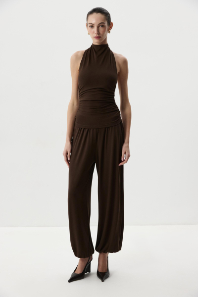 Топ халтер со стойкой Charmstore, цвет: горький шоколад, 205-12665-565 купить онлайн