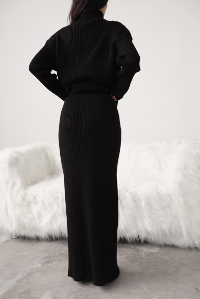 Юбка макси трикотажная MINI, цвет: Черный, НФ-00000127 купить онлайн