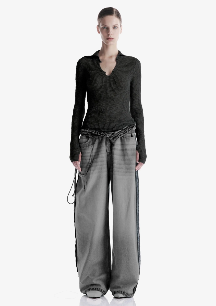 Свитер с широким воротником KRAKATAU, цвет: Черный, Sw44-1 купить онлайн