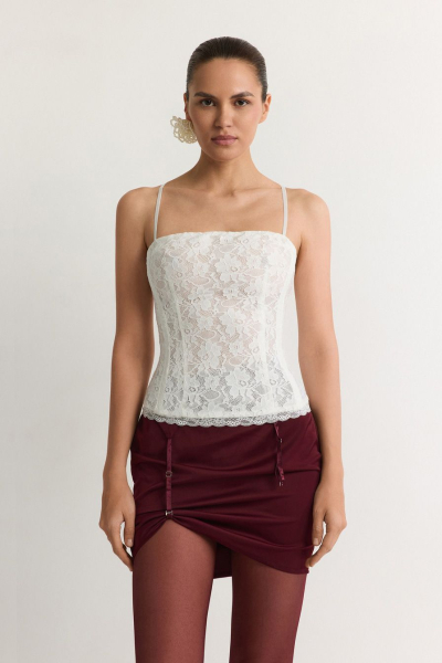 Корсет кружевной TOPTOP, цвет: белый, TT.124.18657.100 купить онлайн