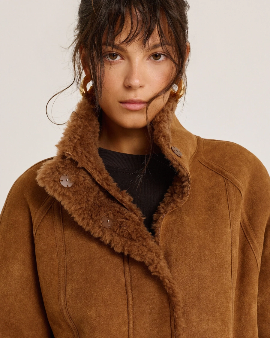 Бомбер из мериноса BROWN Anmuse, цвет: коричневый, 1525AZ BROWN купить онлайн