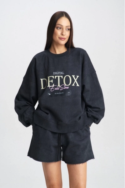 Свитшот DETOX Washed Graphite