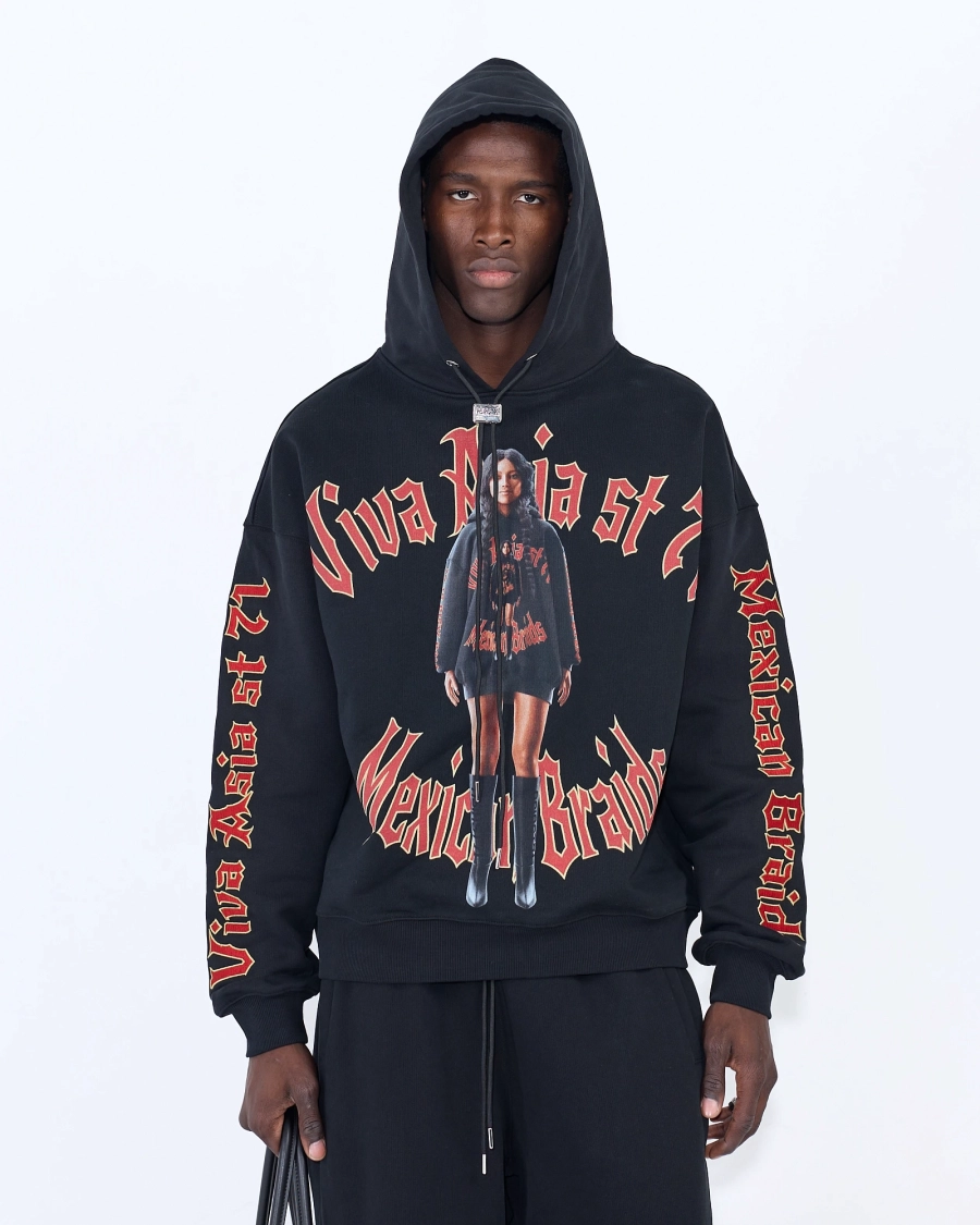 Худи MEXICAN BRAIDS BLACK ASIA ST 71, цвет: Черный, Ast71.hood-braid-black купить онлайн