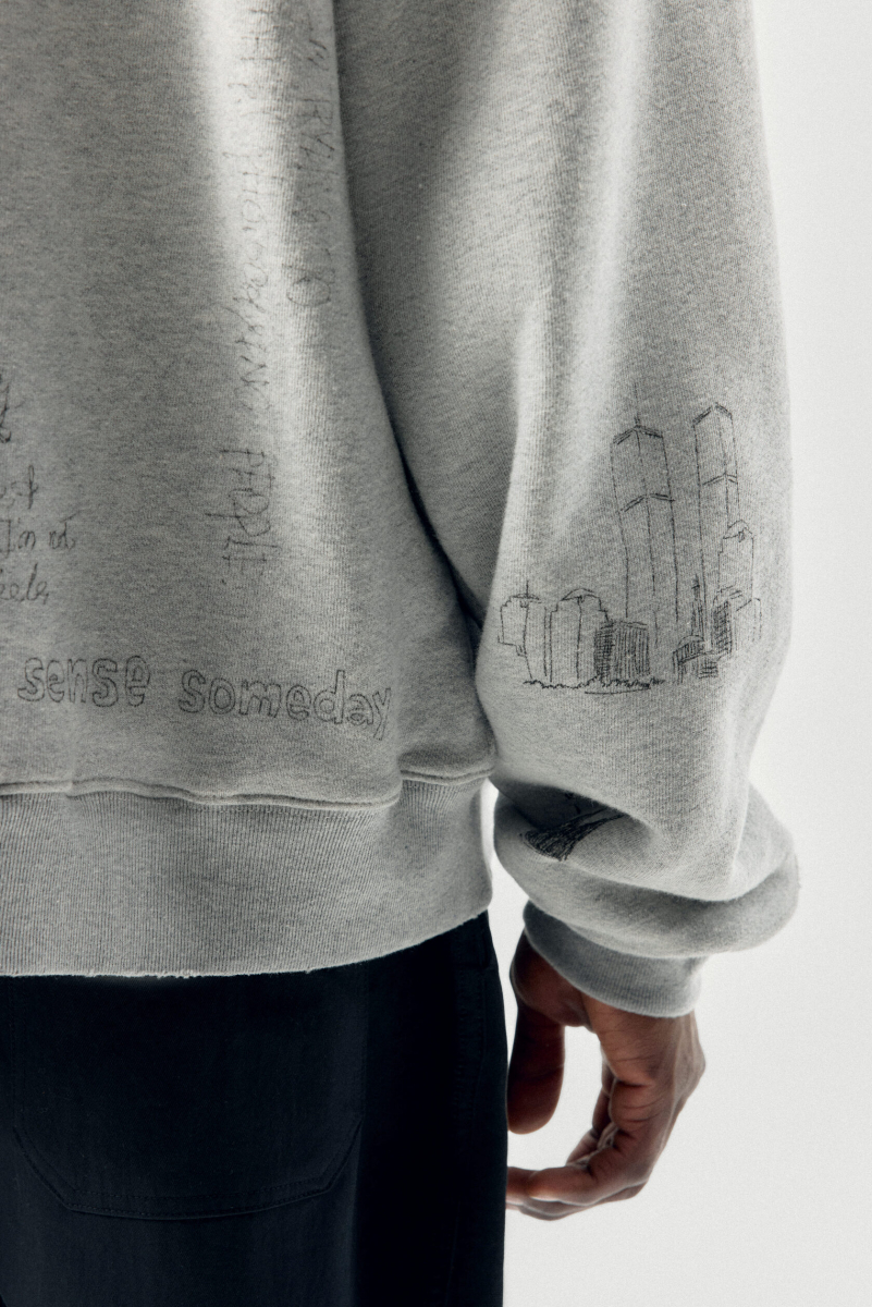 Свитшот Скетч NAIPACHE, цвет: серый, 2613002800 купить онлайн