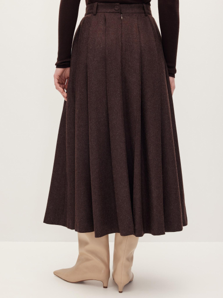 Юбка миди в складку Chaika, цвет: коричневый, AW25SK04-45 купить онлайн