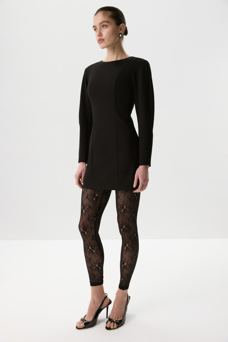 Платье мини с длинным рукавом Charmstore, цвет: Черный, 111-462111-880 купить онлайн