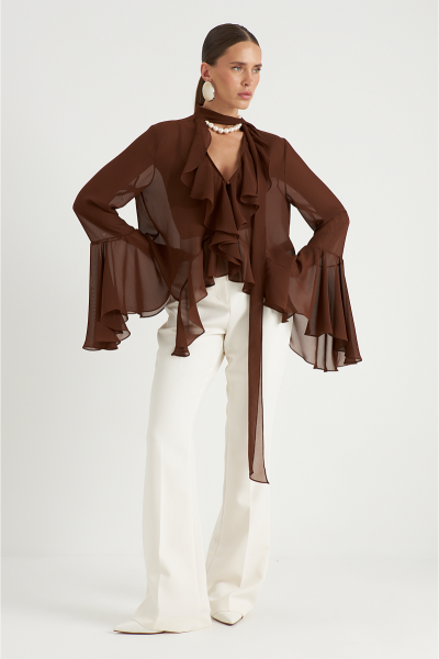 Блуза MIA AIM, цвет: коричневый, Mia420 купить онлайн