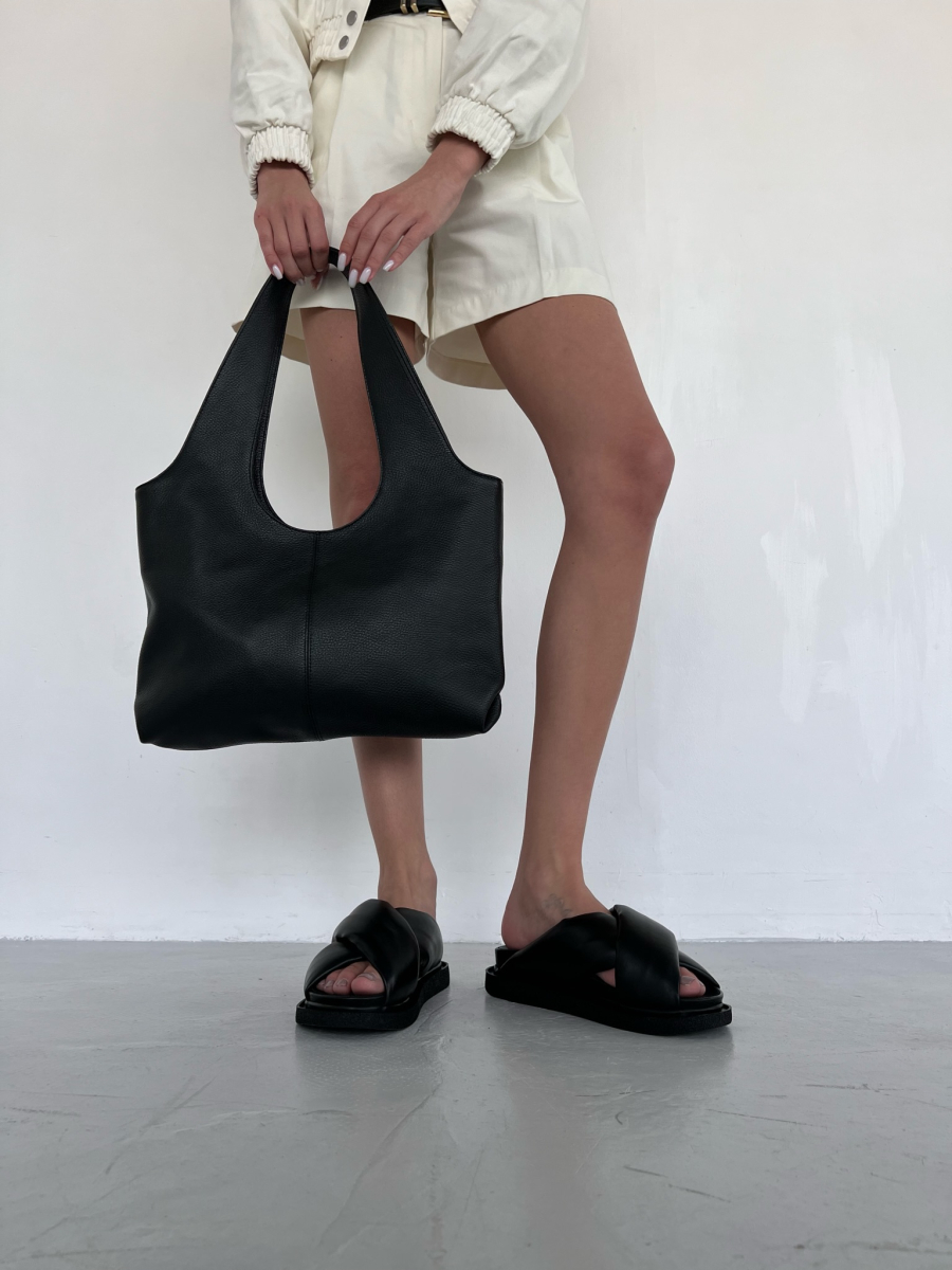 Тапули HOBO кожаные BYSHIKAT, цвет: black,  со скидкой купить онлайн