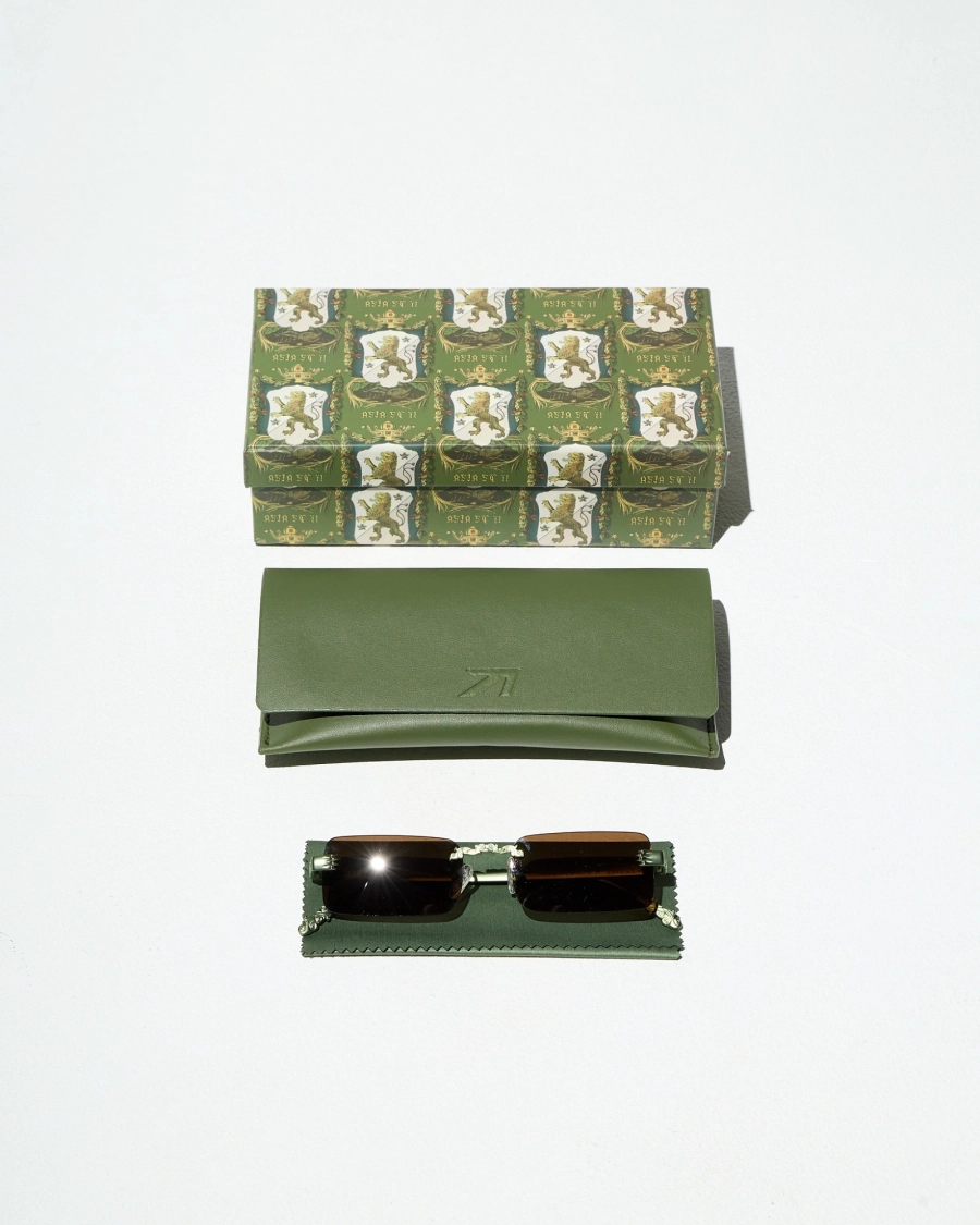 Очки солнцезащитные ASIA ST 71, цвет: зеленый/кофе Ast71.glasses-shizi-green/coffee | новая мужская коллекция купить онлайн