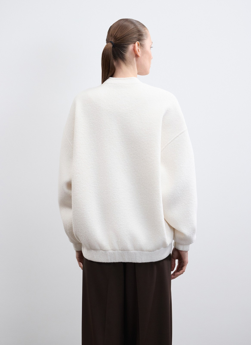 Бомбер из пальтовой ткани ALL WE NEED, цвет: молочный, 2602W5322-21 купить онлайн