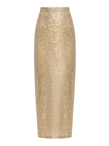 Юбка из пайеток макси VELVET, цвет: Персиковый, 00-00004292 купить онлайн